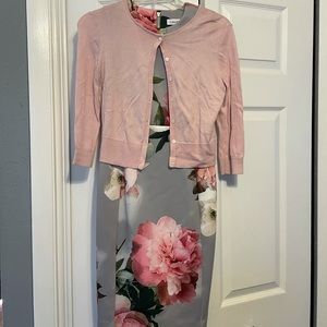 Calvin Klein dress & cardigan